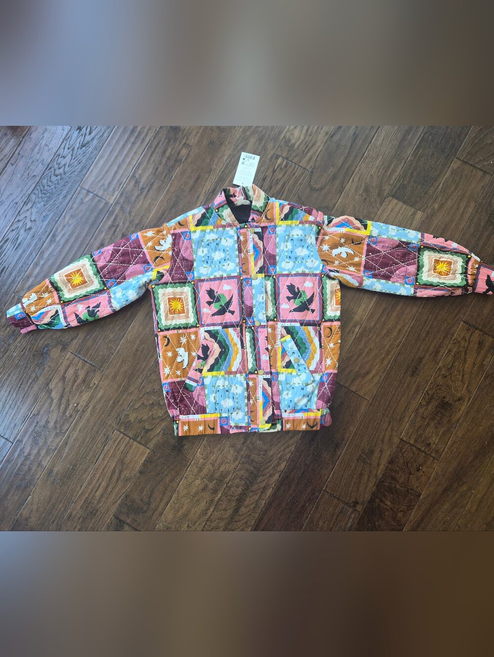 *NWT* [Sezane X Pangea] Richie Patchwork Quilted Jacket, Size 36/4 - Picture 3 of 12